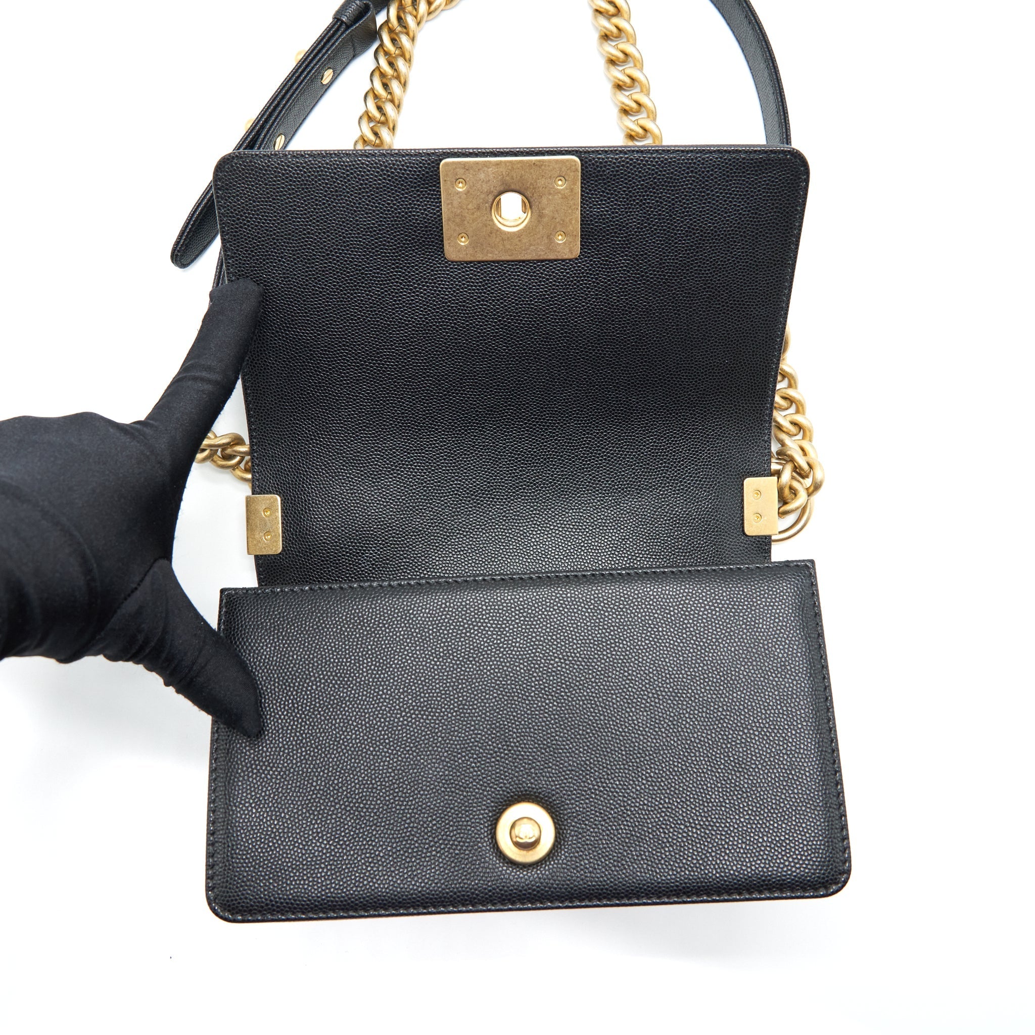 Chanel Small Boy Bag Caviar Black