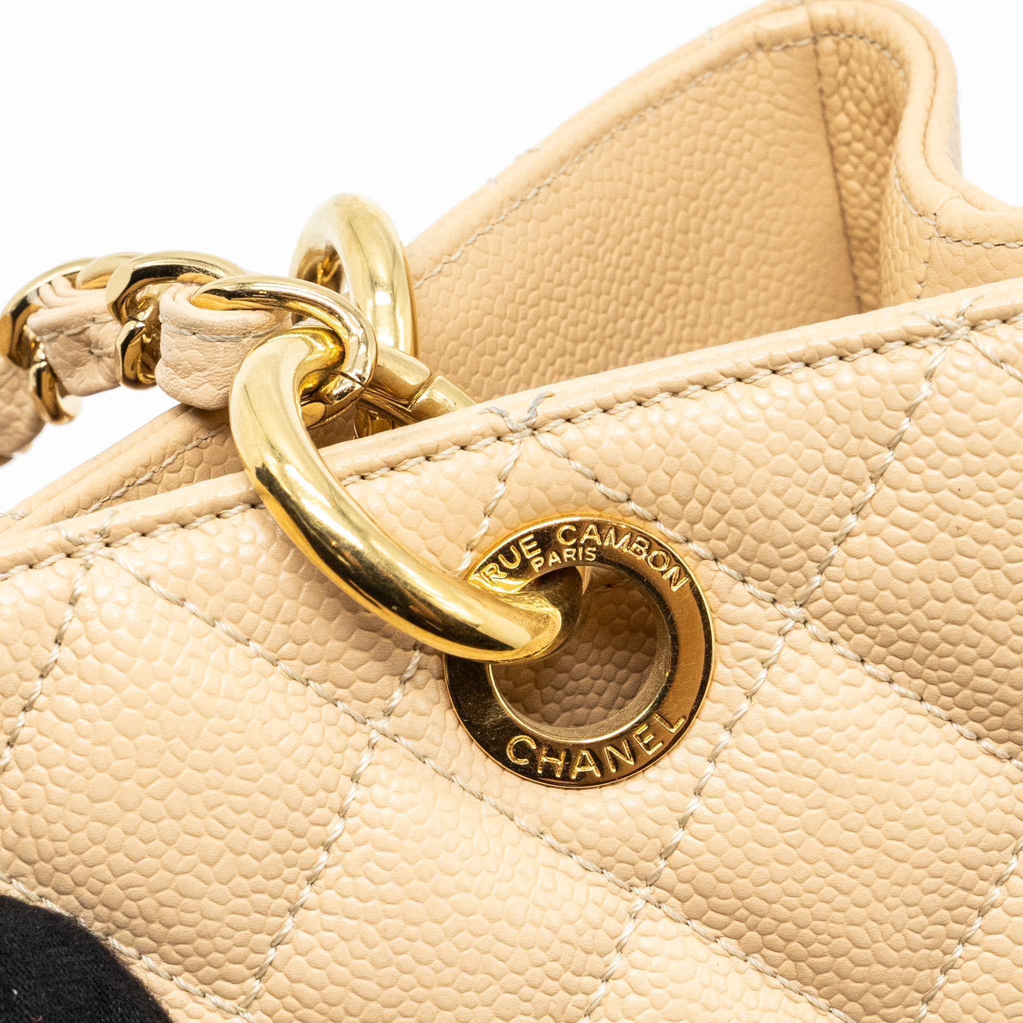 Chanel Grand Shopping Tote Caviar Beige