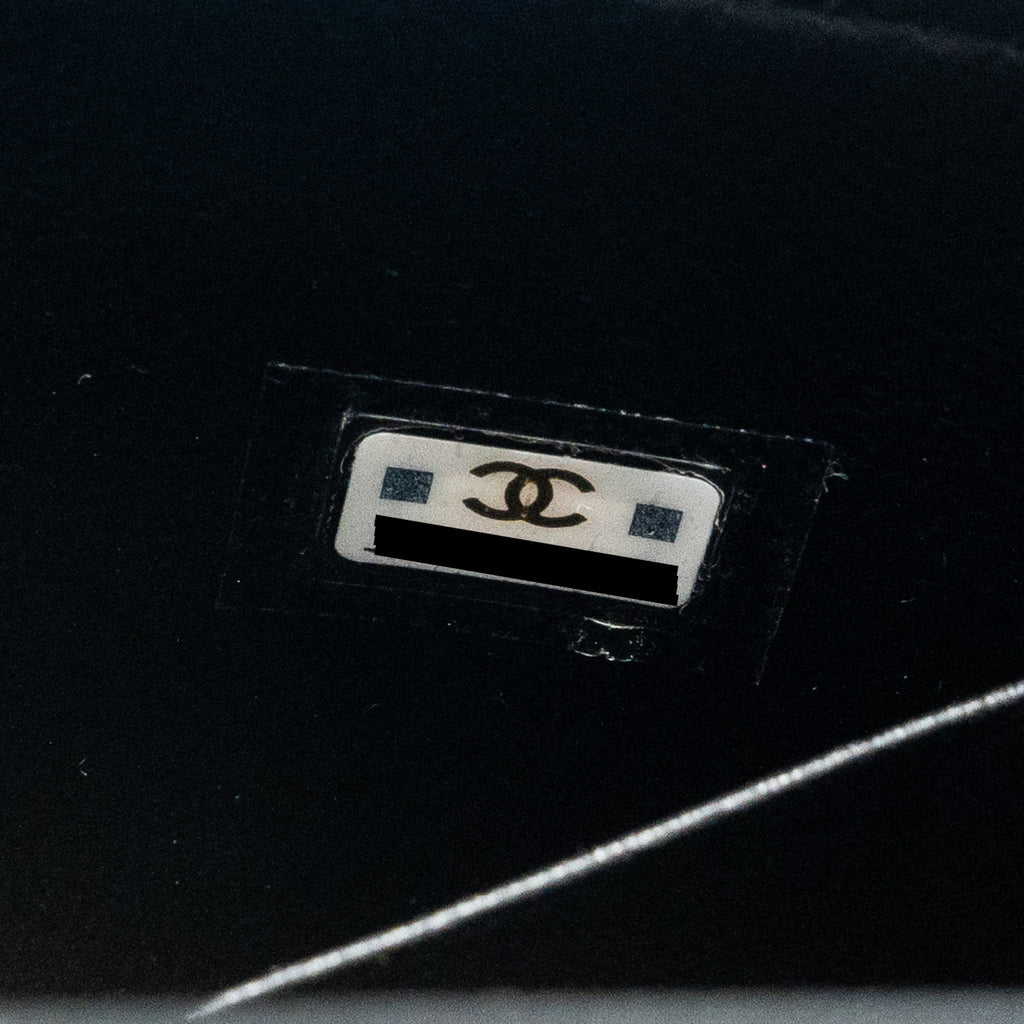 Chanel 22b Enamel Top Handle Flap Bag Lambskin Black  (Microchip)