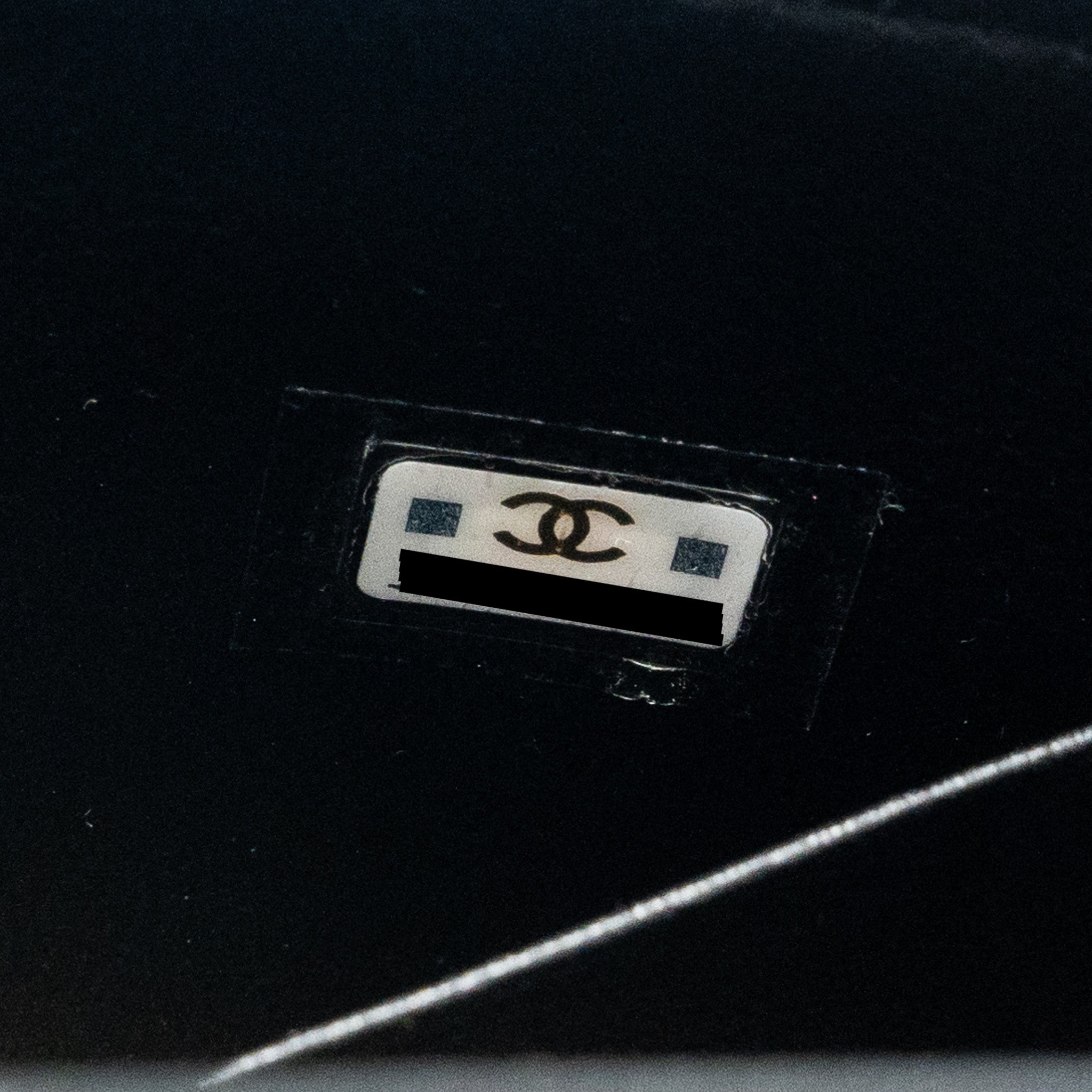 Chanel 22b Enamel Top Handle Flap Bag Lambskin Black  (Microchip)
