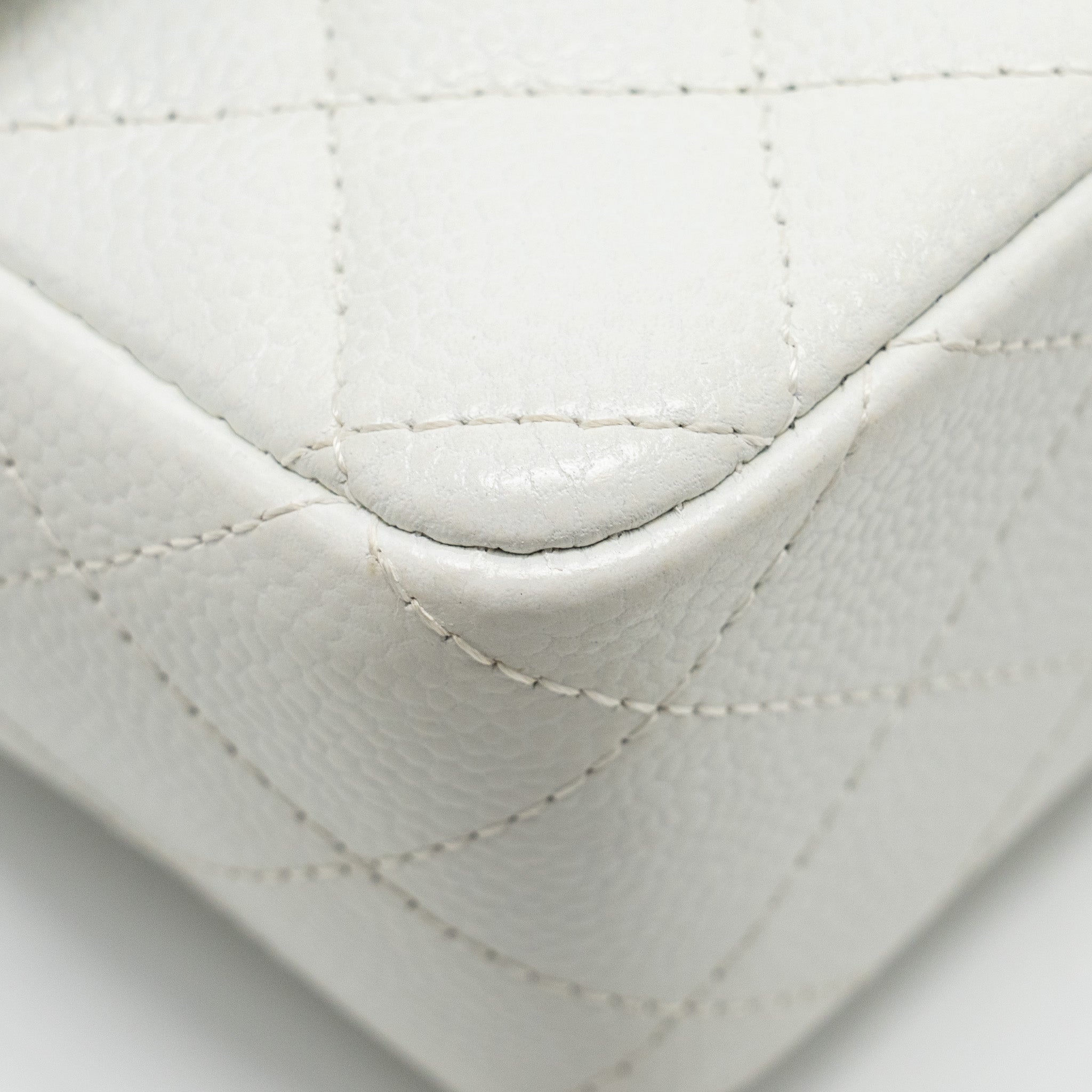 Chanel mini Rectangular Bag Flap Bag Caviar White