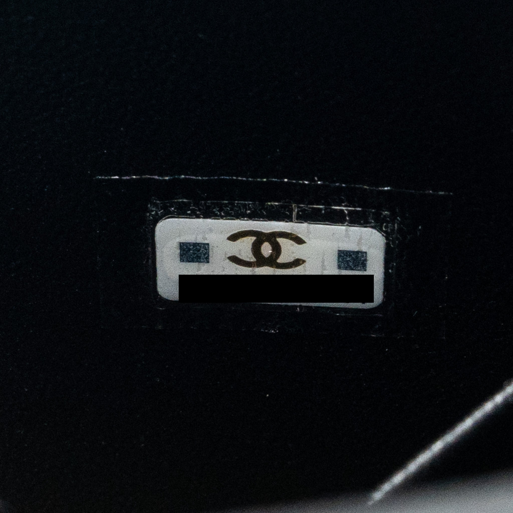 Chanel 22B Enamel Top handle Mini Flap Bag Lambskin Black  (Microchip)