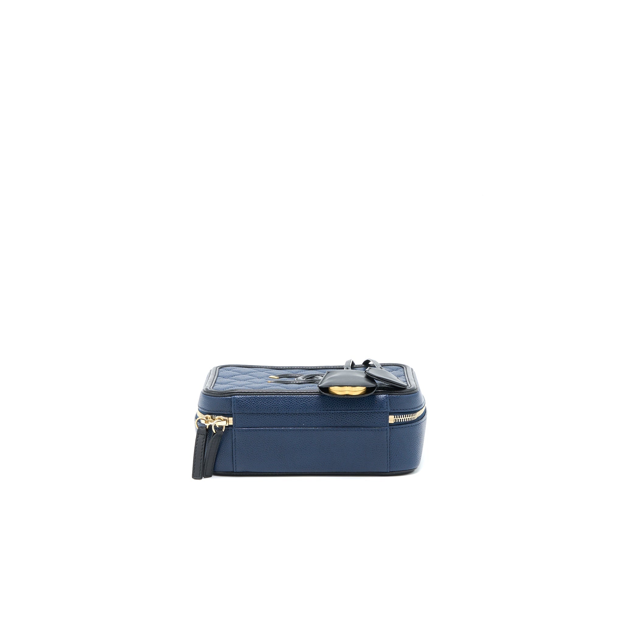 Chanel Medium Filigree Vanity Camera Bag Caviar Blue/Black