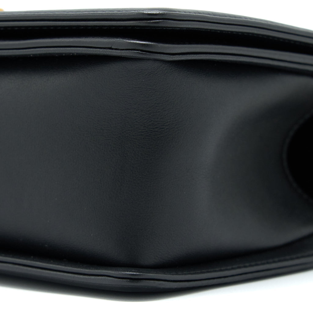 Chanel Medium Boy Bag Calfskin Black  (Microchip)
