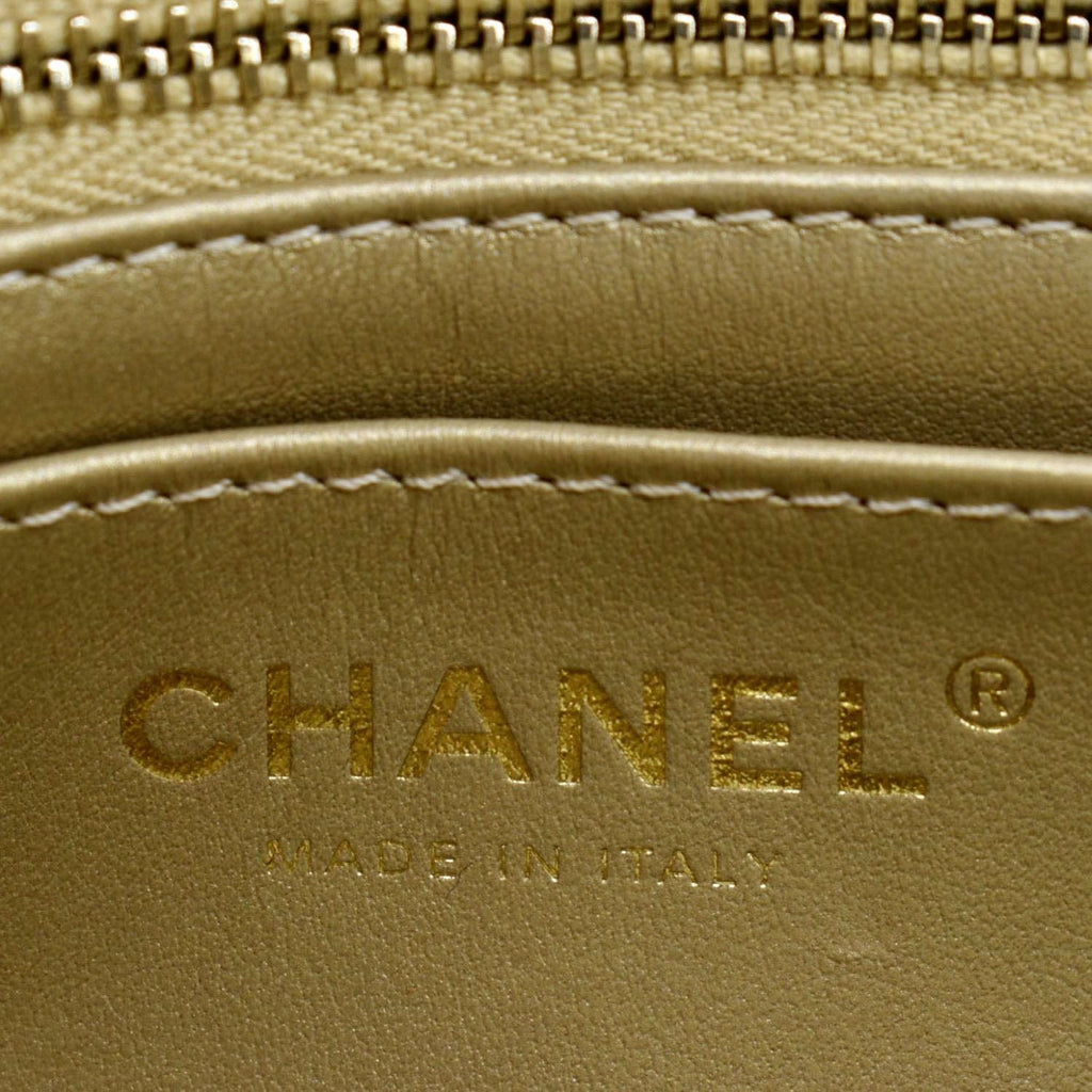 CHANEL Pearl Crush Mini Square Flap Leather Crossbody Bag White