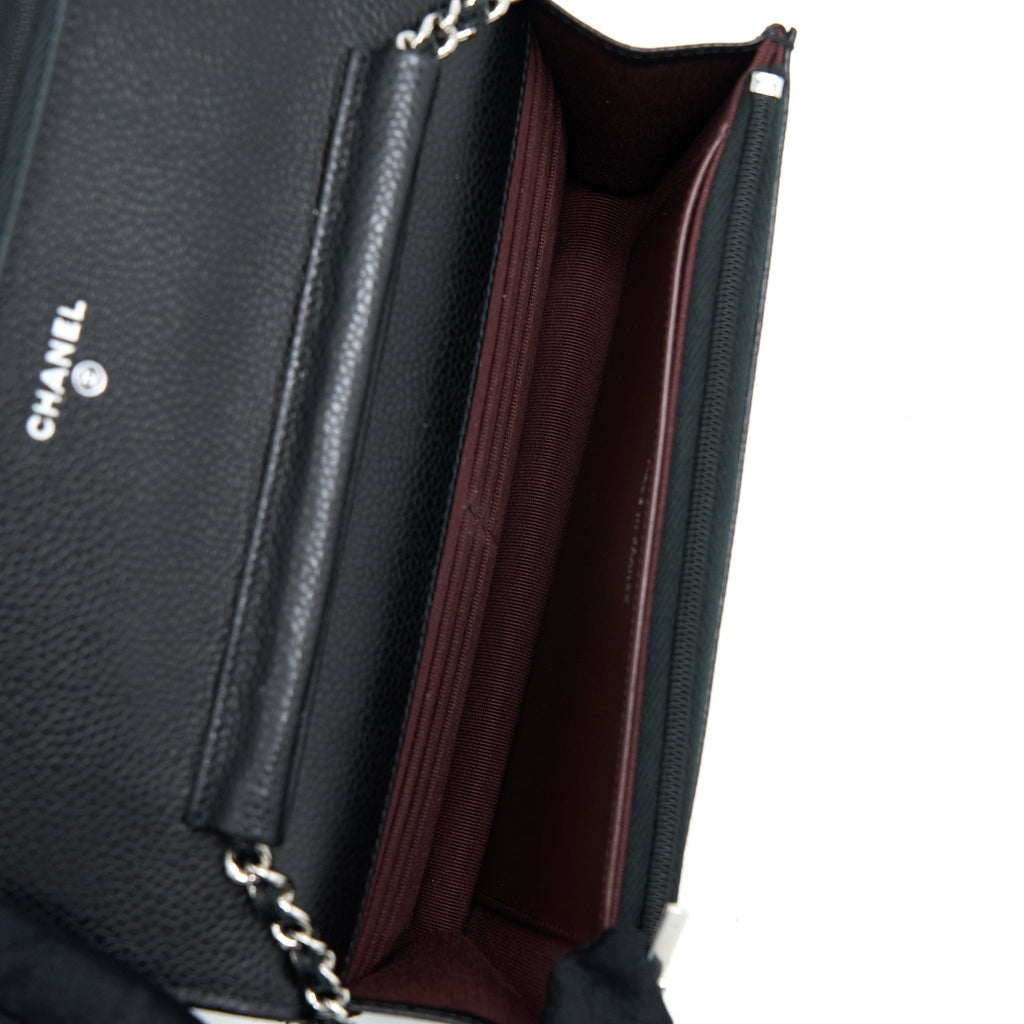 Chanel Classic Wallet On Chain Caviar Black (Microchip)