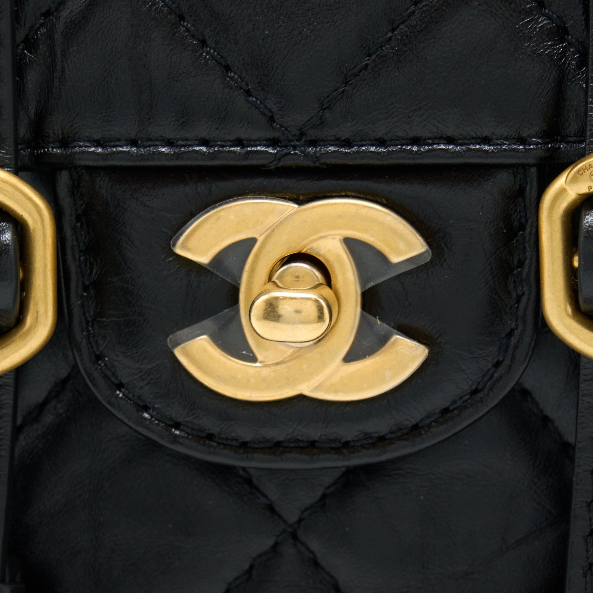 Chanel Seasonal Messenger Mini Flap Bag Aged Calfskin