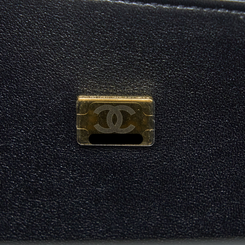 Chanel Medium Boy Bag Calfskin Black  (Microchip)
