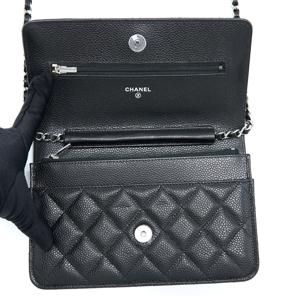 Chanel Classic Wallet On Chain Caviar Black (Microchip)