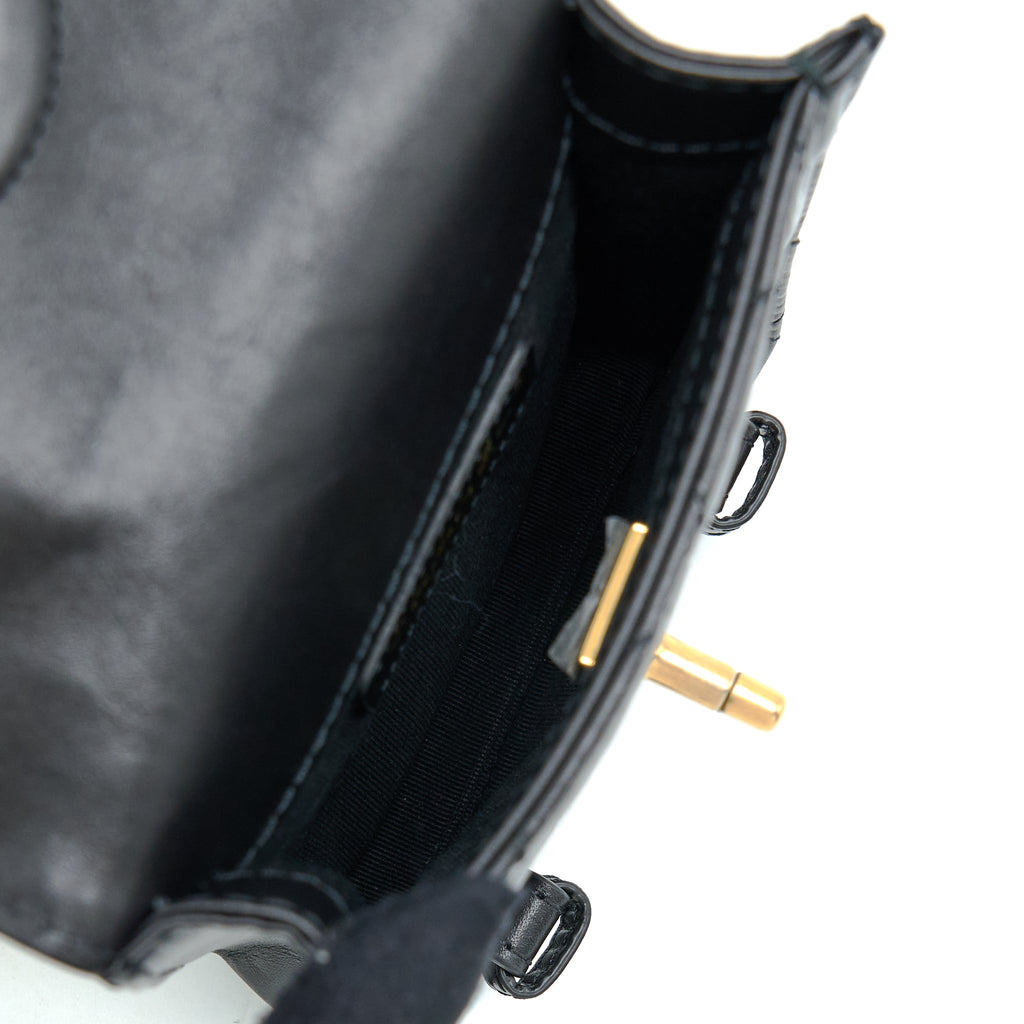 Chanel Seasonal Messenger Mini Flap Bag Aged Calfskin