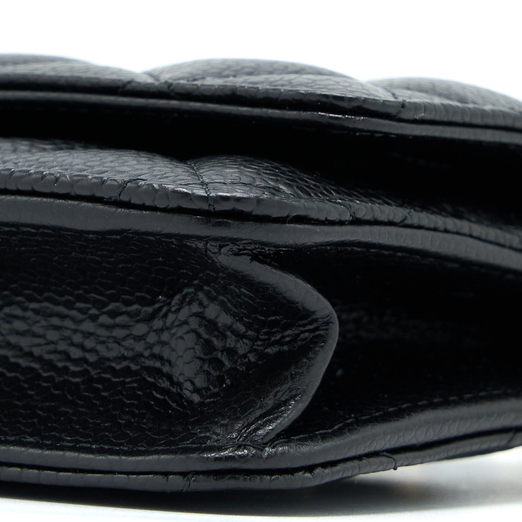 Chanel Classic Wallet On Chain Caviar Black (Microchip)