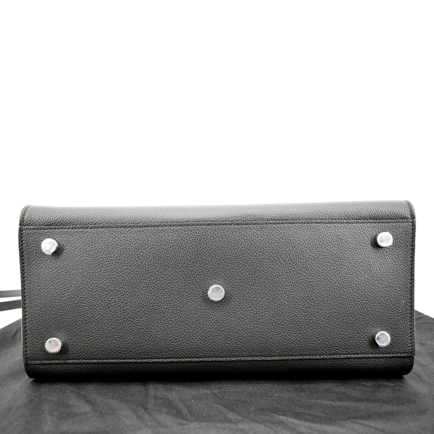 YVES SAINT LAURENT Sac de Jour Leather Satchel Shoulder Bag Black
