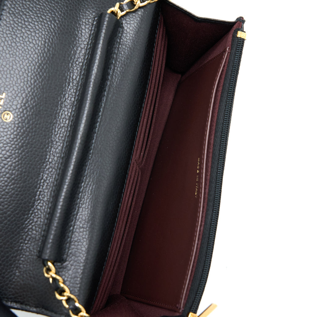 Chanel Classic Wallet On Chain Caviar Black (Microchip)
