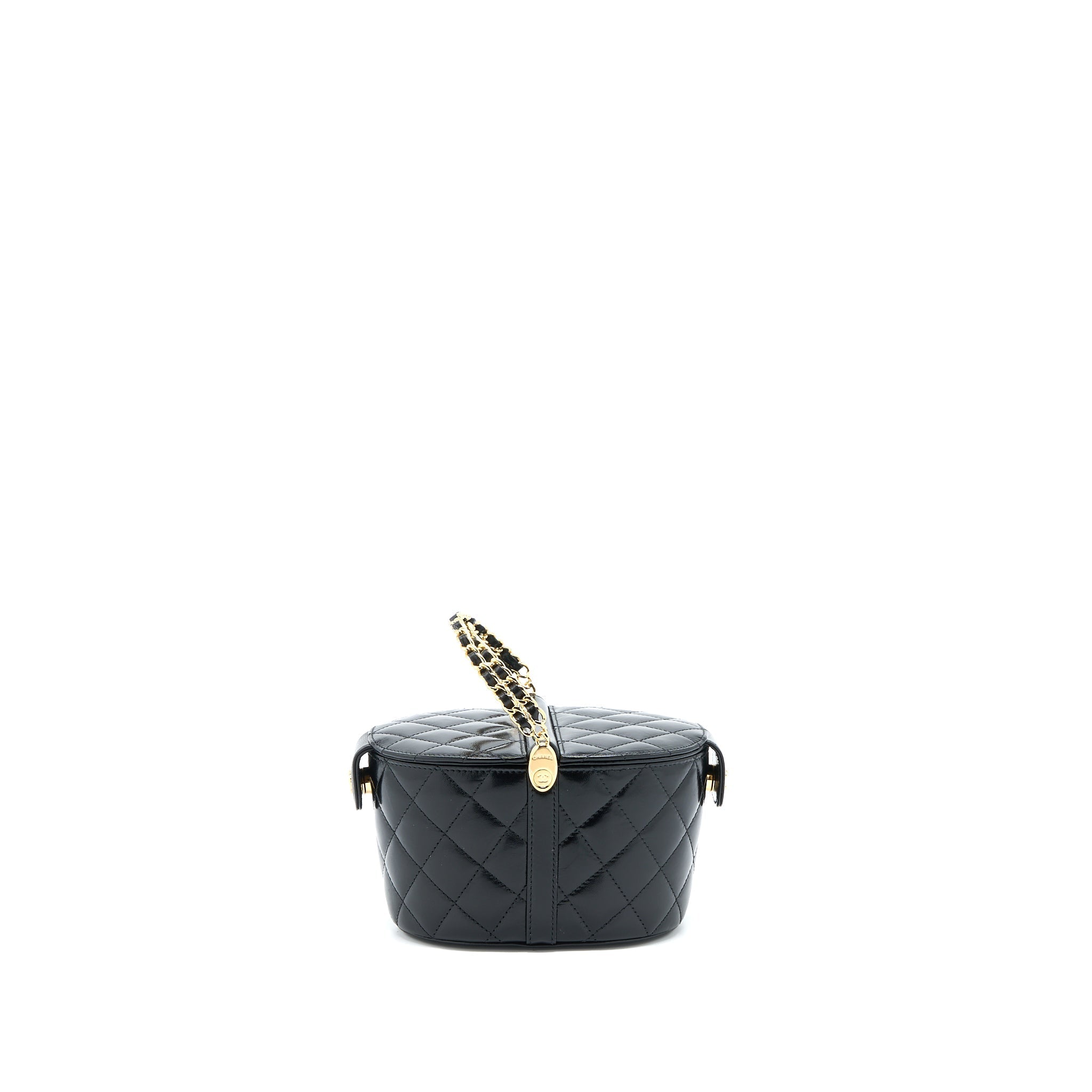 Chanel 23C Flap Bucket Bag Lambskin Black  (Microchip)