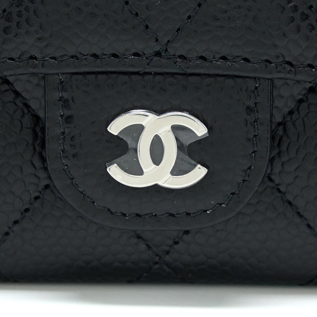 Chanel Classic Flap Card Holder Caviar Black