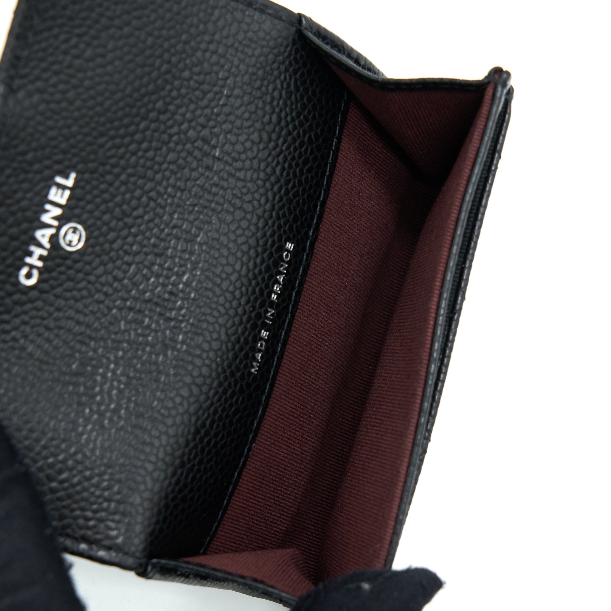 Chanel Classic Flap Card Holder Caviar Black