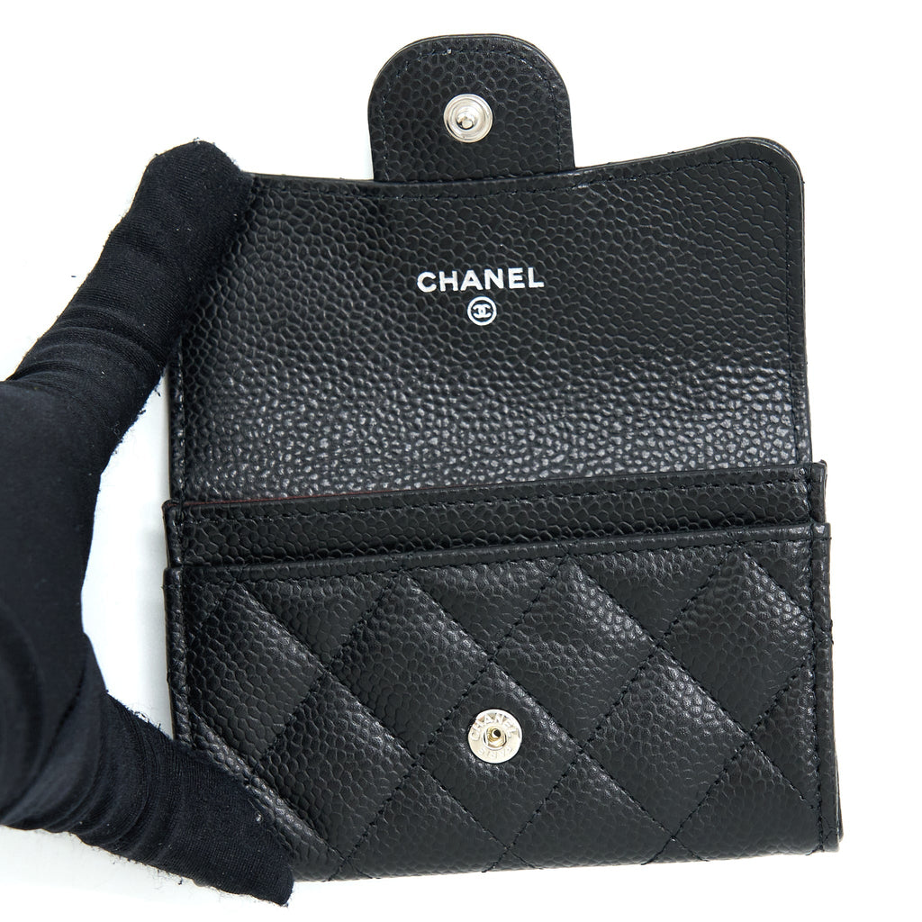 Chanel Classic Flap Card Holder Caviar Black