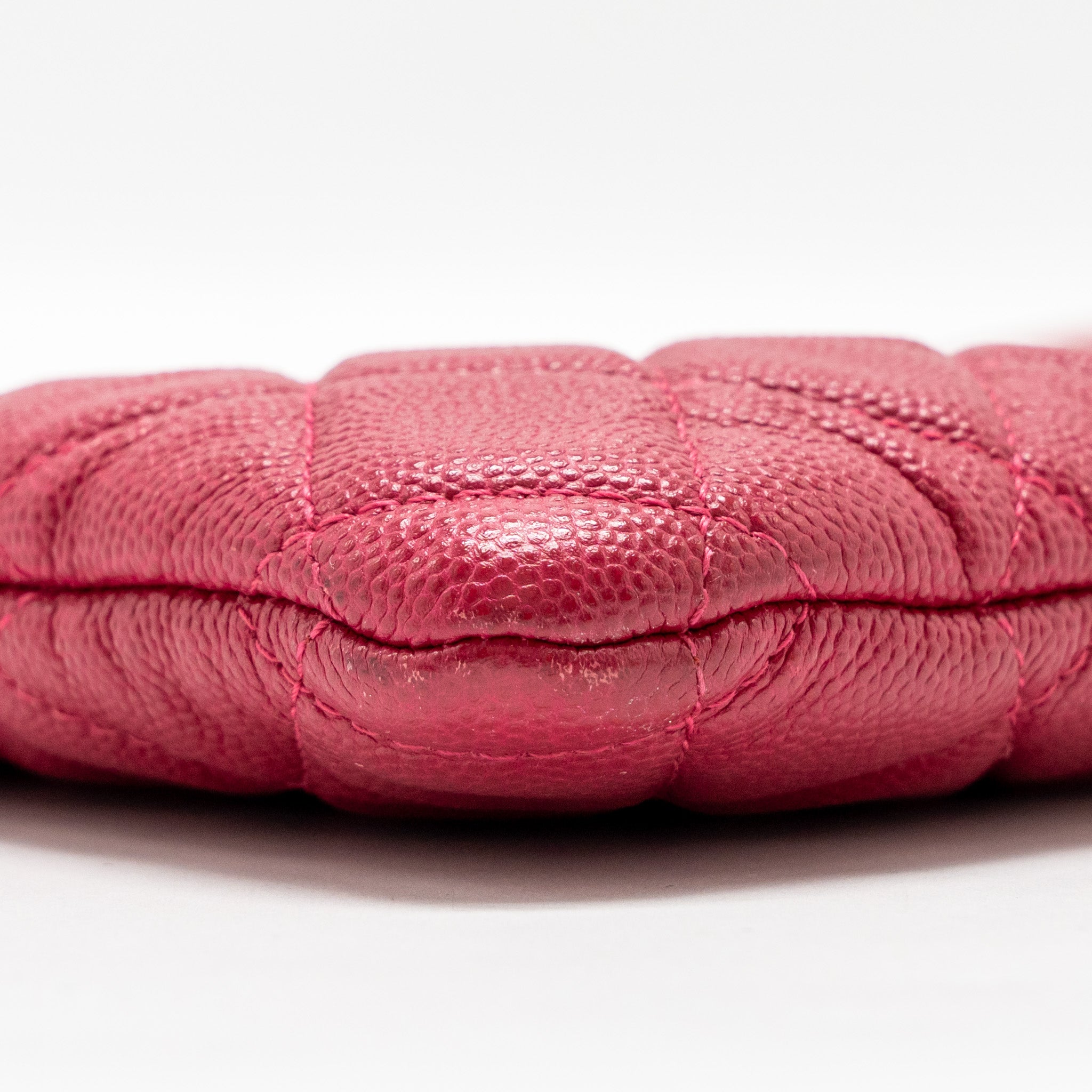 Chanel Large Boy O Case Zip Pouch Caviar Pink L