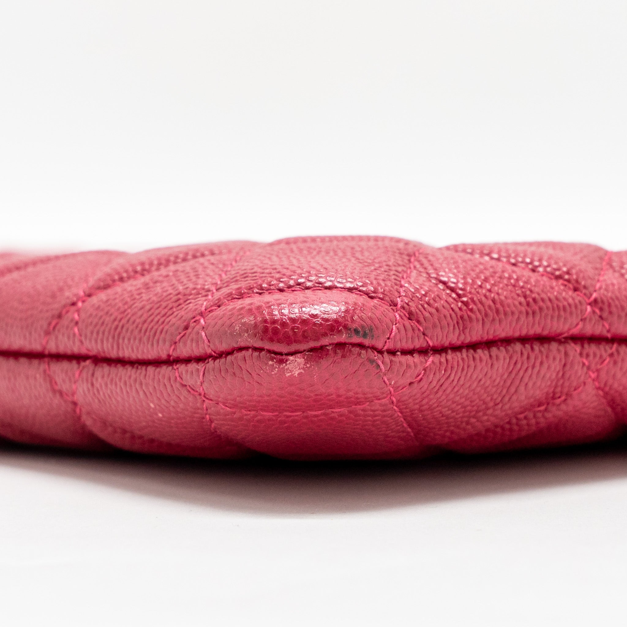 Chanel Large Boy O Case Zip Pouch Caviar Pink L
