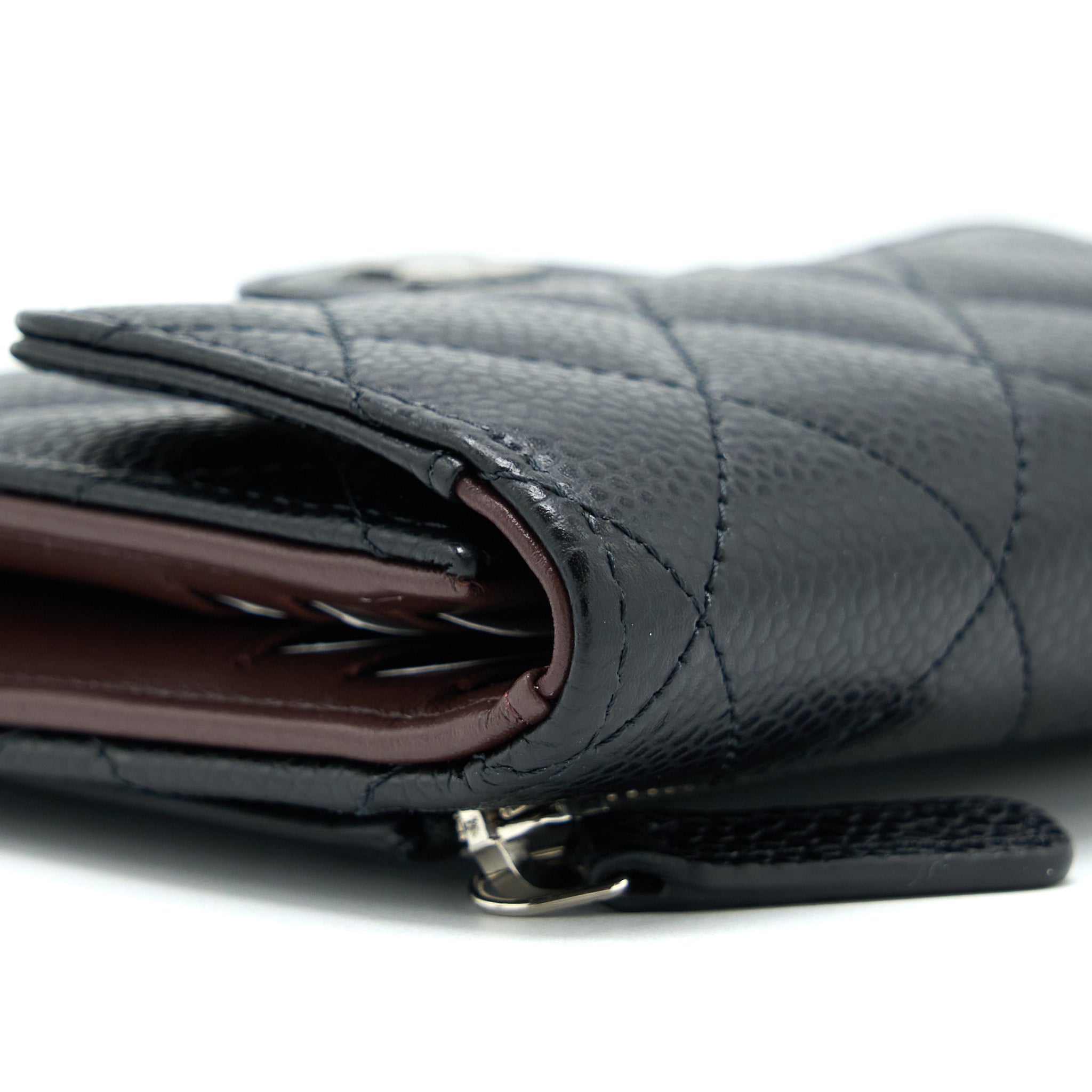 Chanel Classic Small Compact Wallet Caviar Black