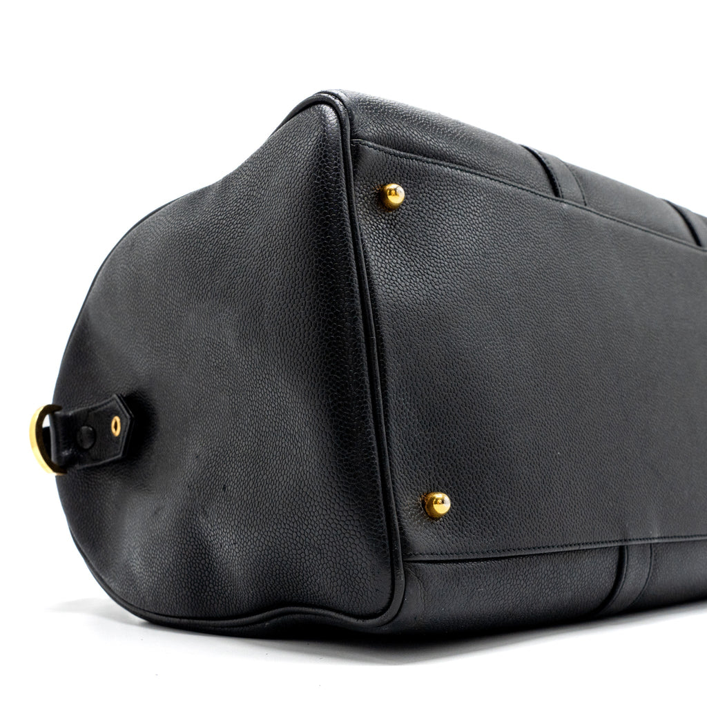 Chanel Vintage Travel Bag Caviar Black