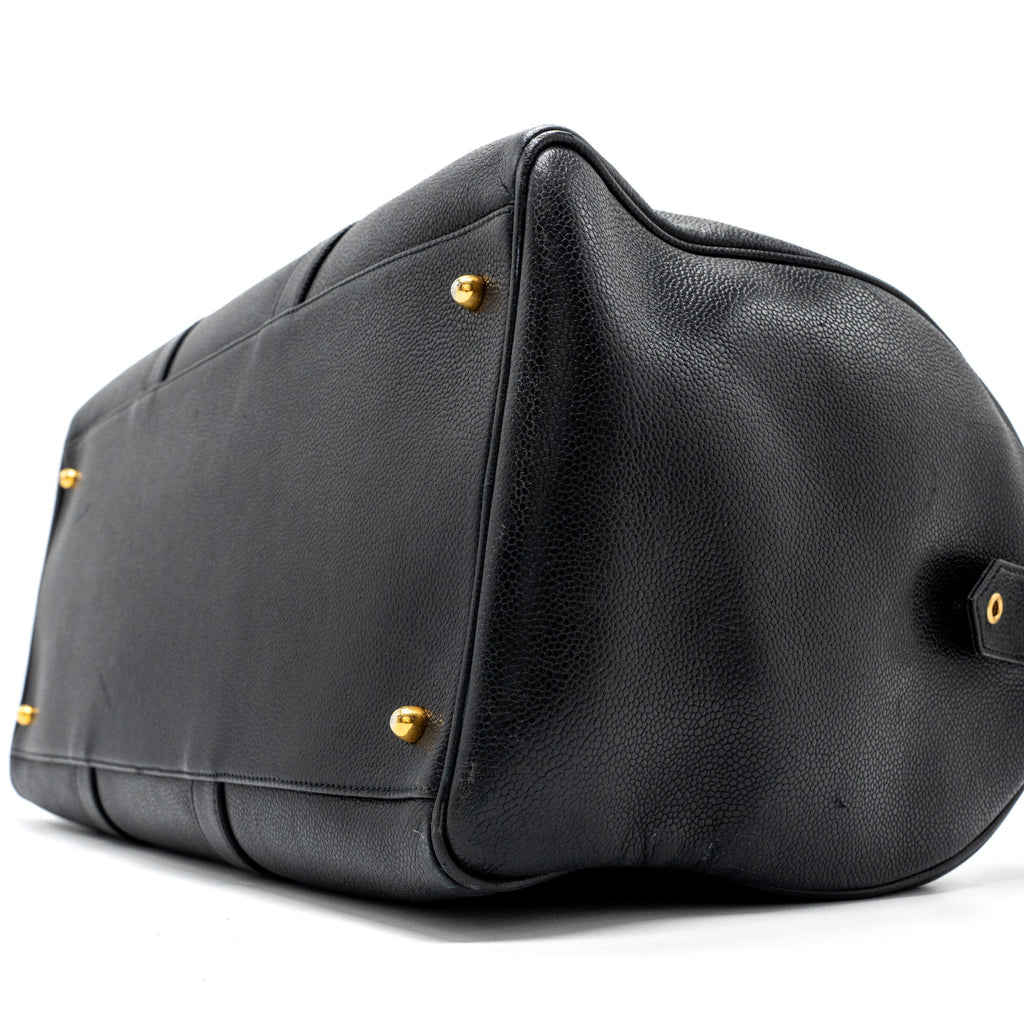 Chanel Vintage Travel Bag Caviar Black