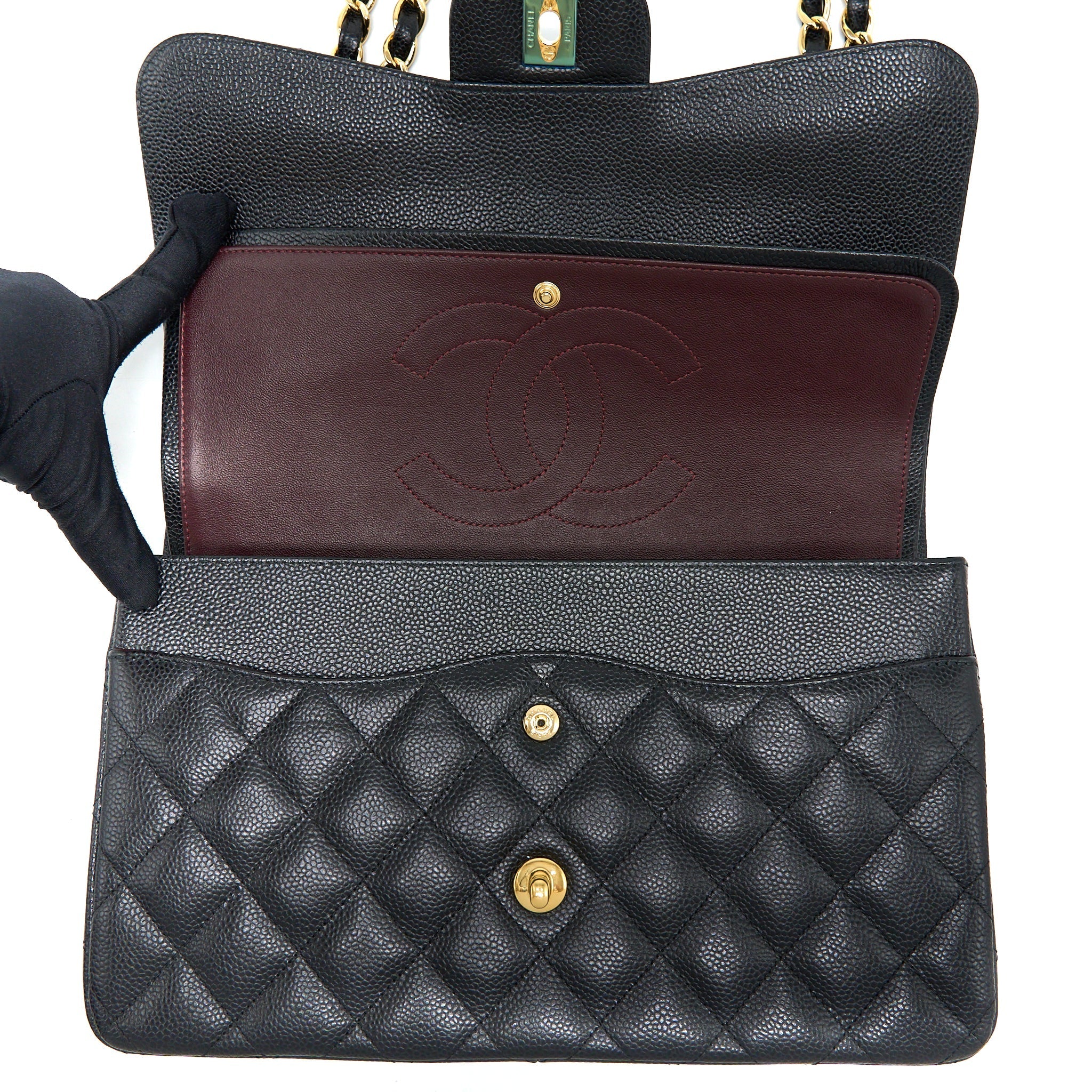 Chanel Jumbo Classic Double Flap Bag Caviar Black
