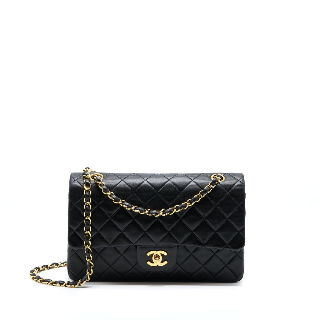 Chanel Vintage Medium Flap Bag Lambskin Black