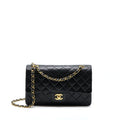 Chanel Vintage Medium Flap Bag Lambskin Black