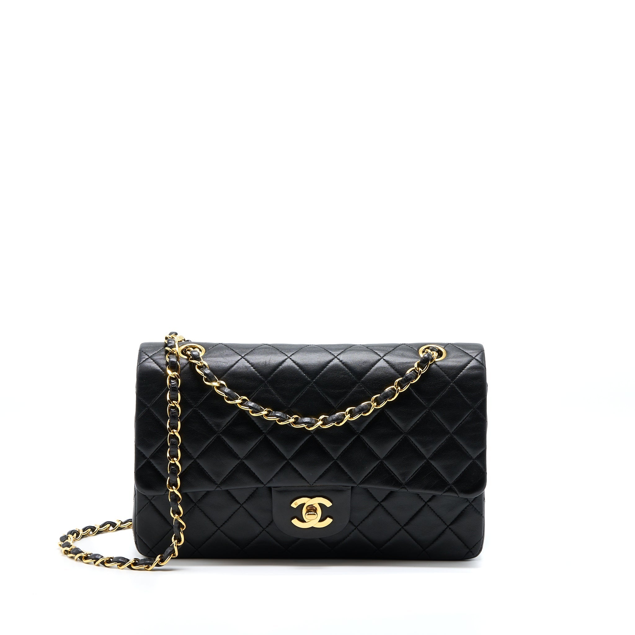 Chanel Vintage Medium Flap Bag Lambskin Black