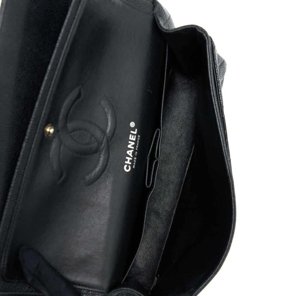 Chanel Medium Classic Double Flap Bag Caviar Black