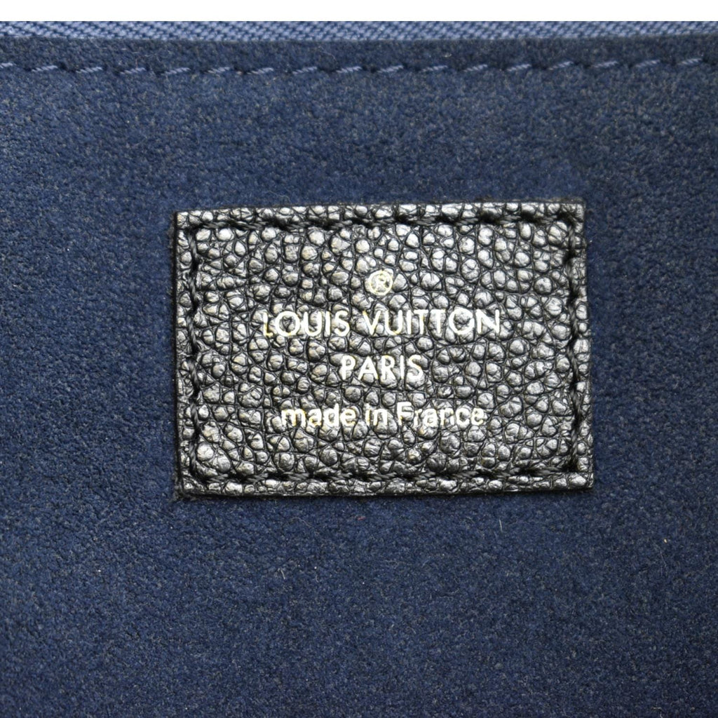 LOUIS VUITTON Neverfull MM Monogram Empreinte Tote Bag Black