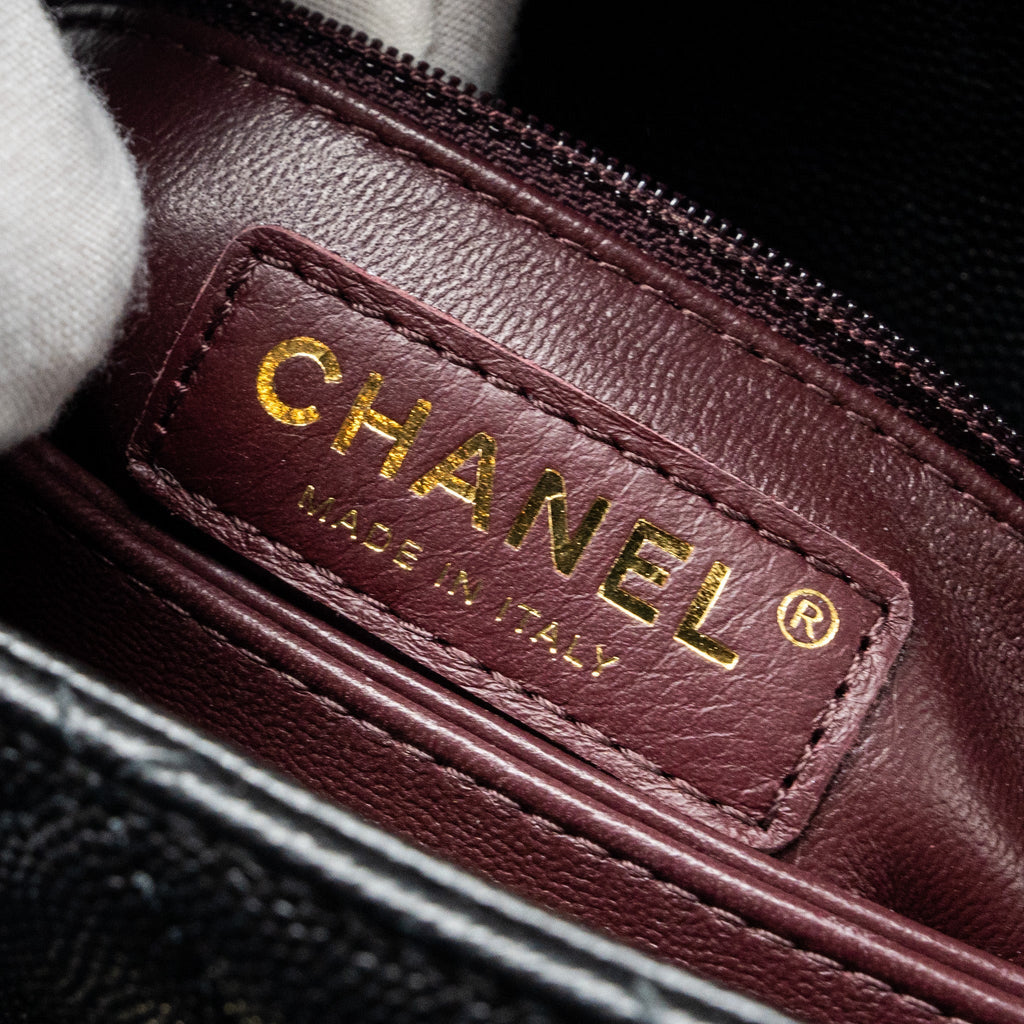 Chanel Small Coco Handle Caviar Black L (Microchip)