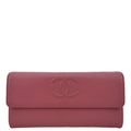 CHANEL Timeless CC Flap Caviar Leather Wallet Pink