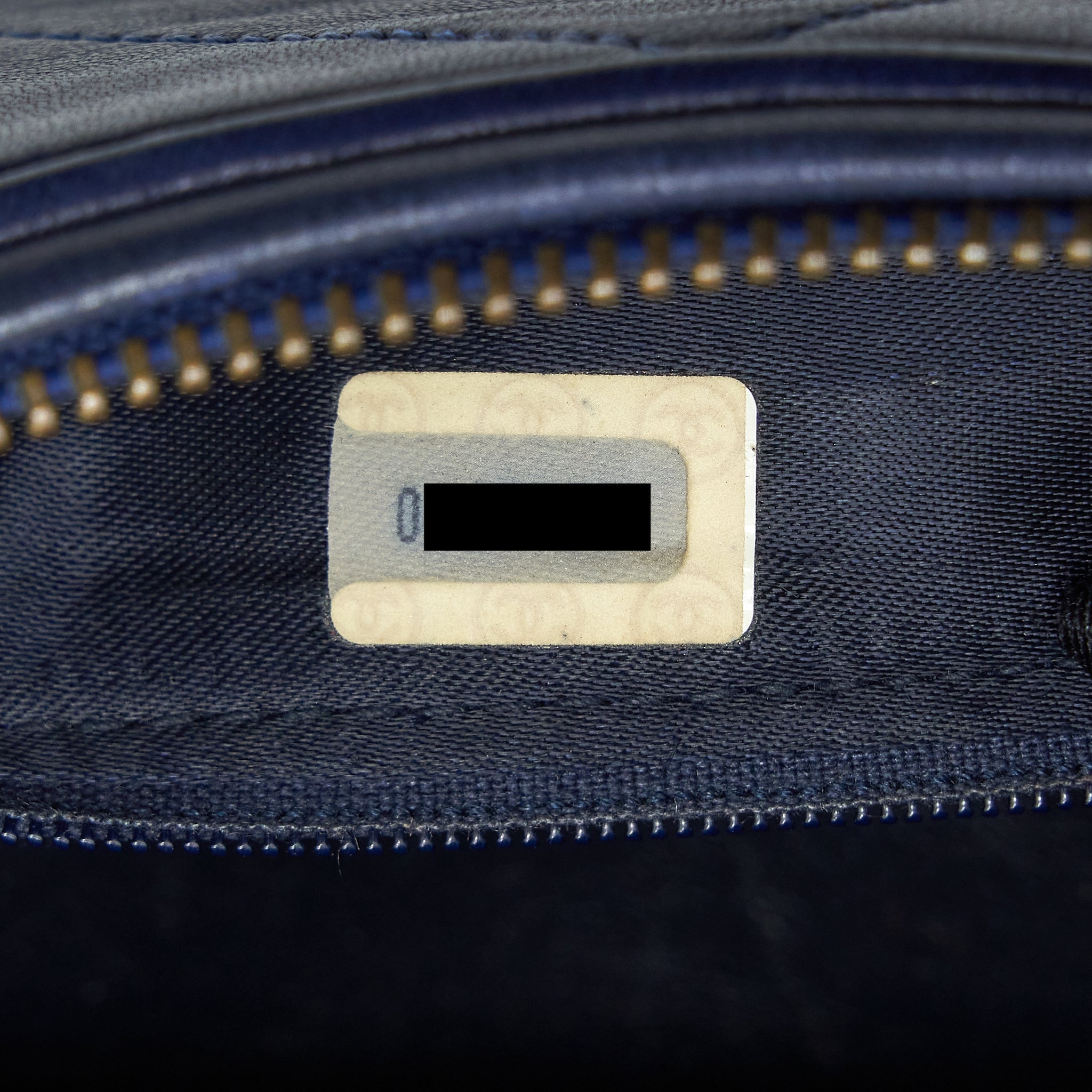 Chanel Vintage Barrel Bag Lambskin Navy