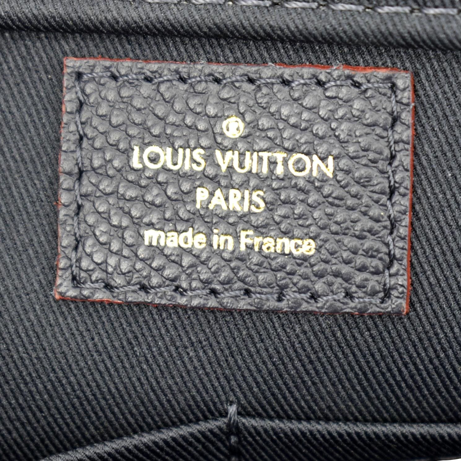 LOUIS VUITTON Sully PM Monogram Empreinte Leather Shoulder Bag Marine Rouge