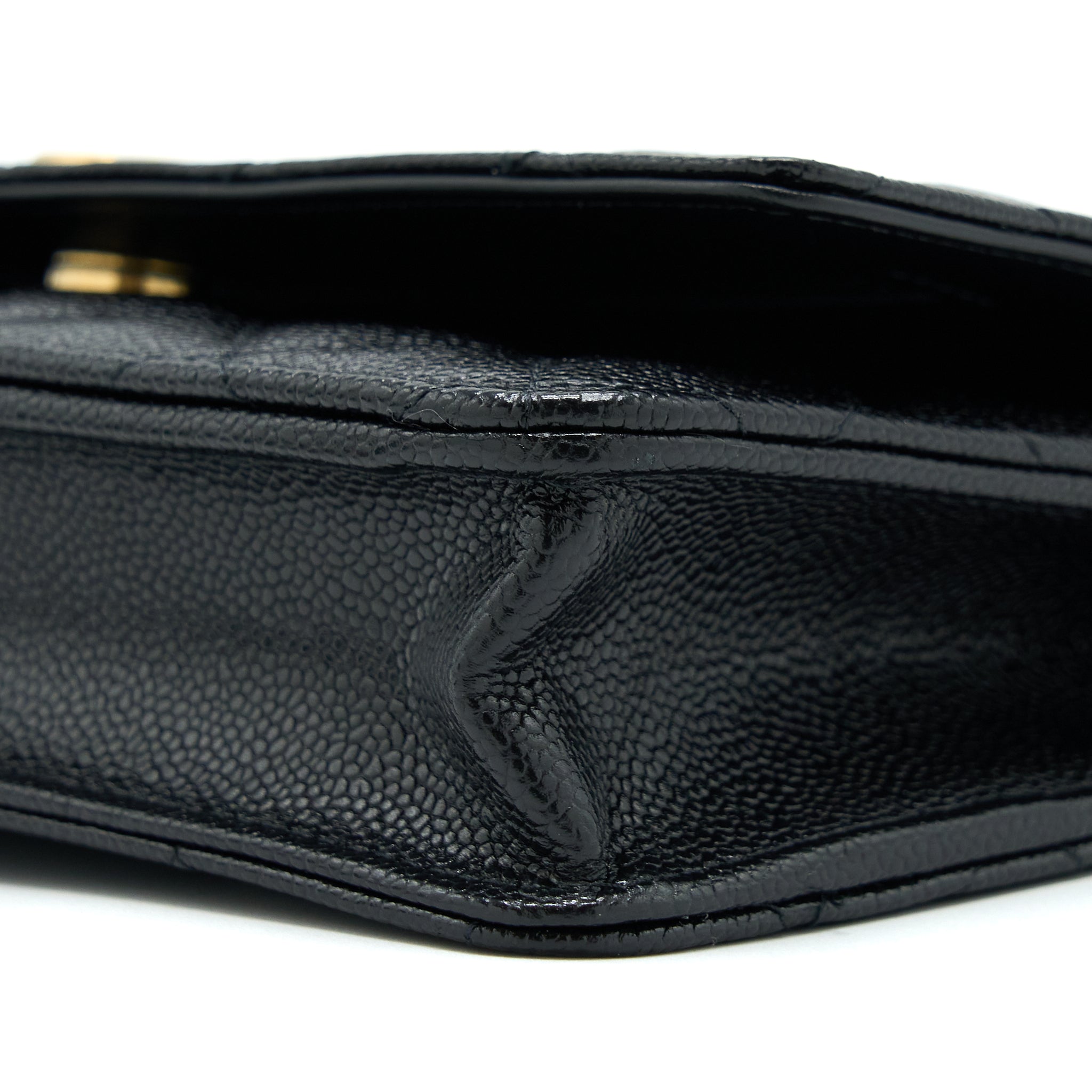 Chanel Top Handle Wallet On Chain Caviar Black