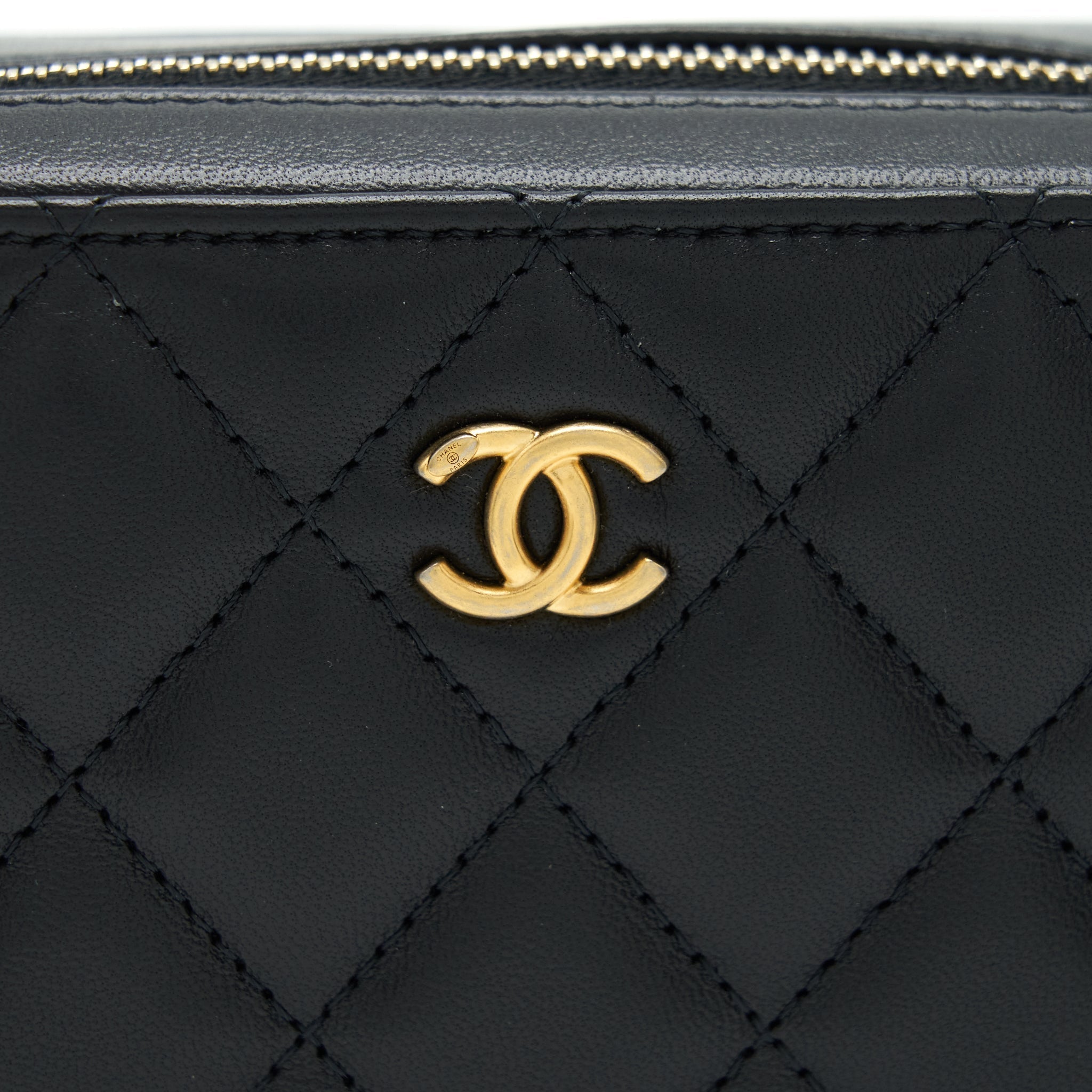 Chanel Pearl Crush Camera Bag Lambskin Black