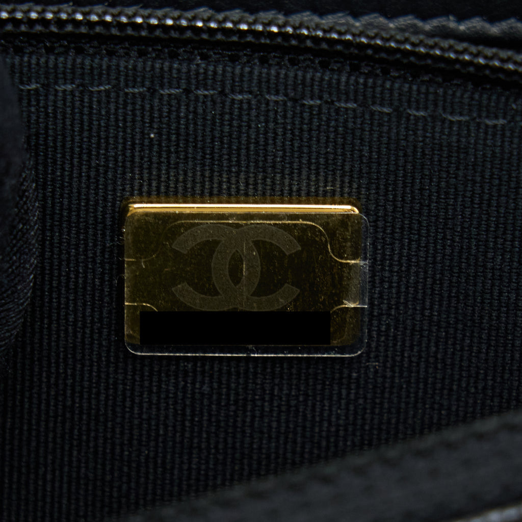 Chanel Top Handle Wallet On Chain Caviar Black