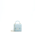Chanel 22P top Handle Mini Vanity on Chain Lambskin light blue L