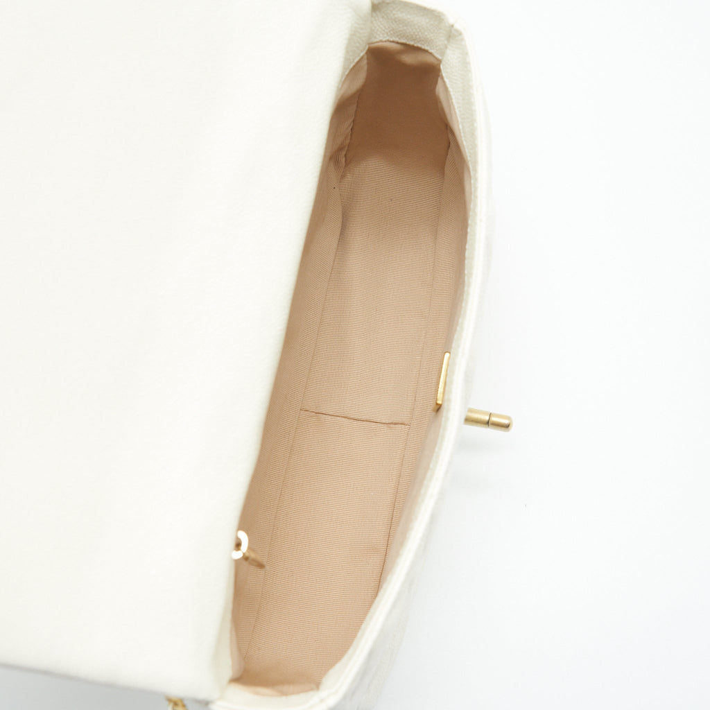 Chanel 22S Melody Medium Flap Bag Caviar White  (Microchip)