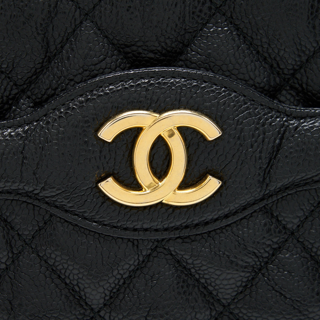Chanel Shopping Tote Bag Caviar Black