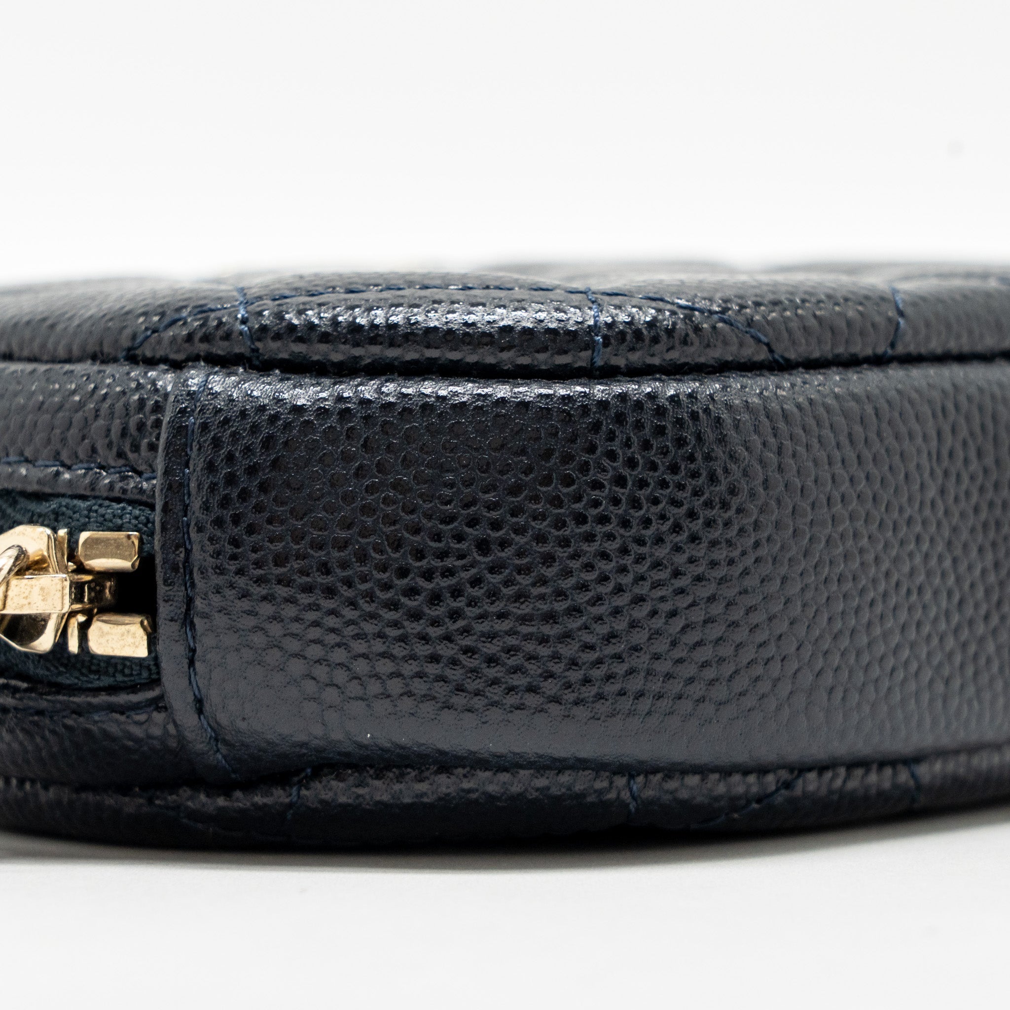 Chanel Mini Zipper Coin Purse Caviar Navy L