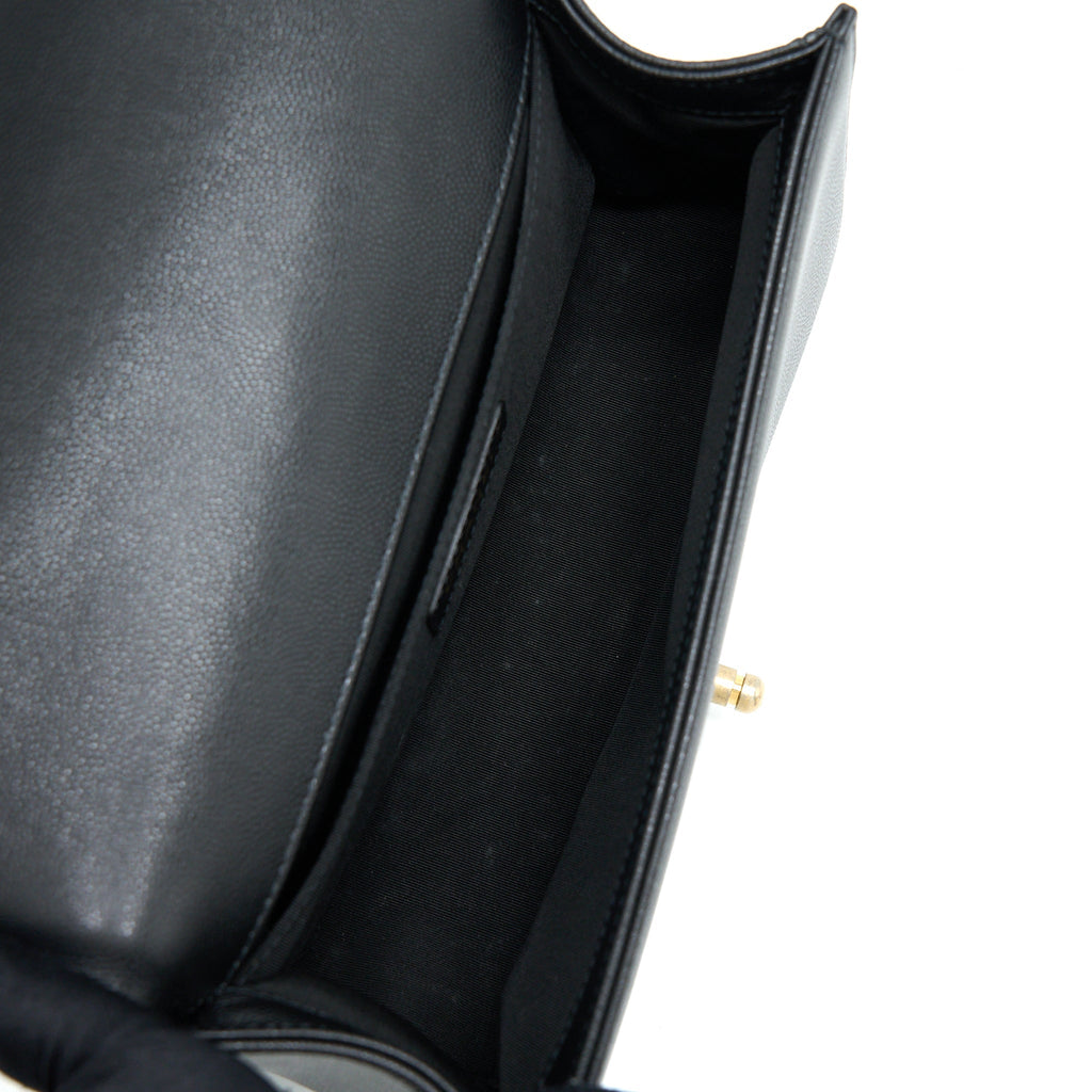 Chanel Medium Boy Bag Caviar Black Brushed