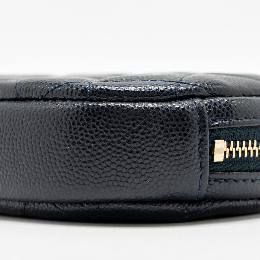 Chanel Mini Zipper Coin Purse Caviar Navy L