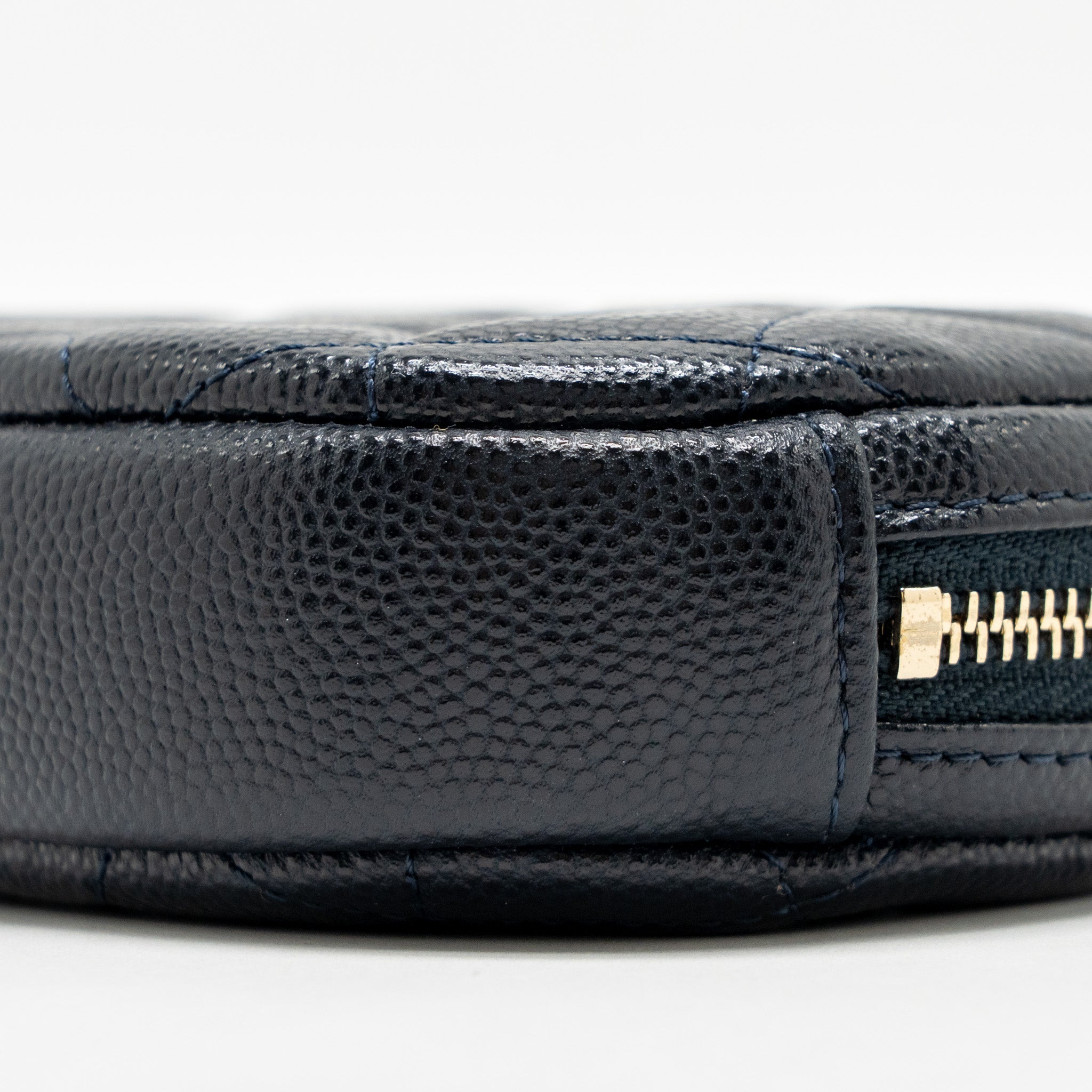 Chanel Mini Zipper Coin Purse Caviar Navy L