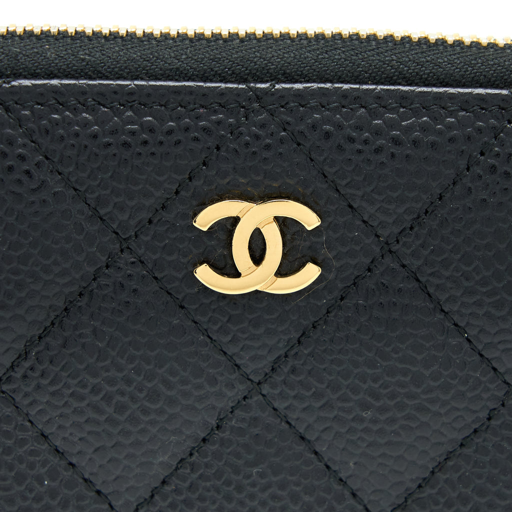 Chanel Zippy Long Wallet Caviar Black