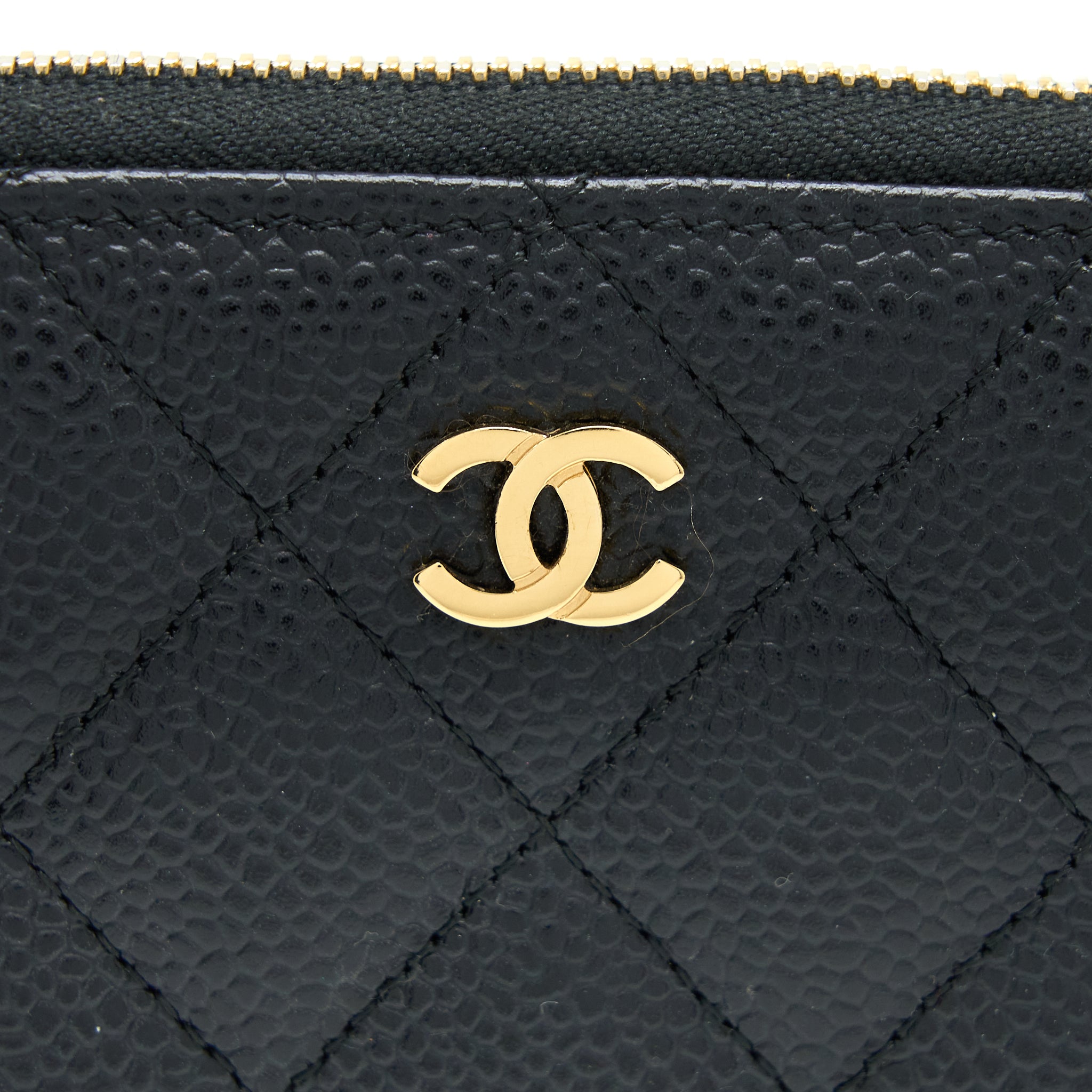 Chanel Zippy Long Wallet Caviar Black