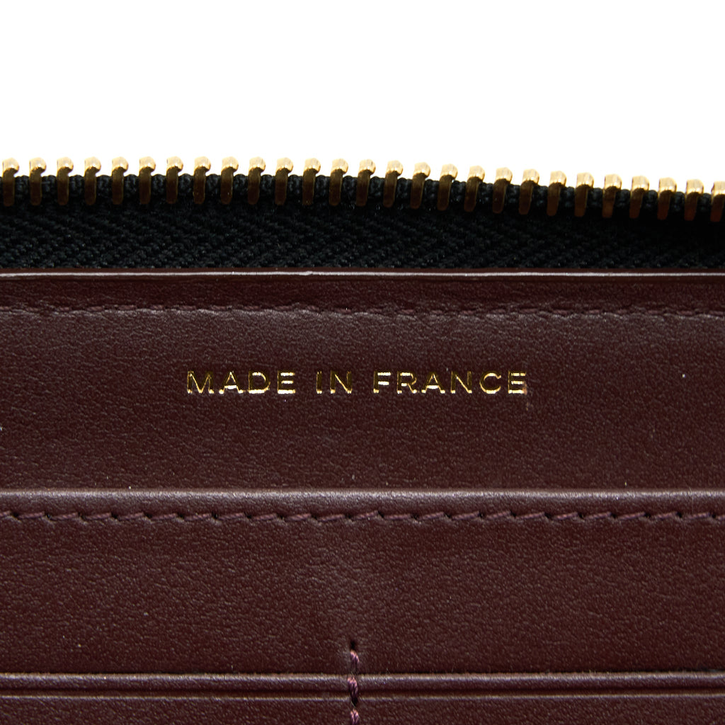Chanel Zippy Long Wallet Caviar Black