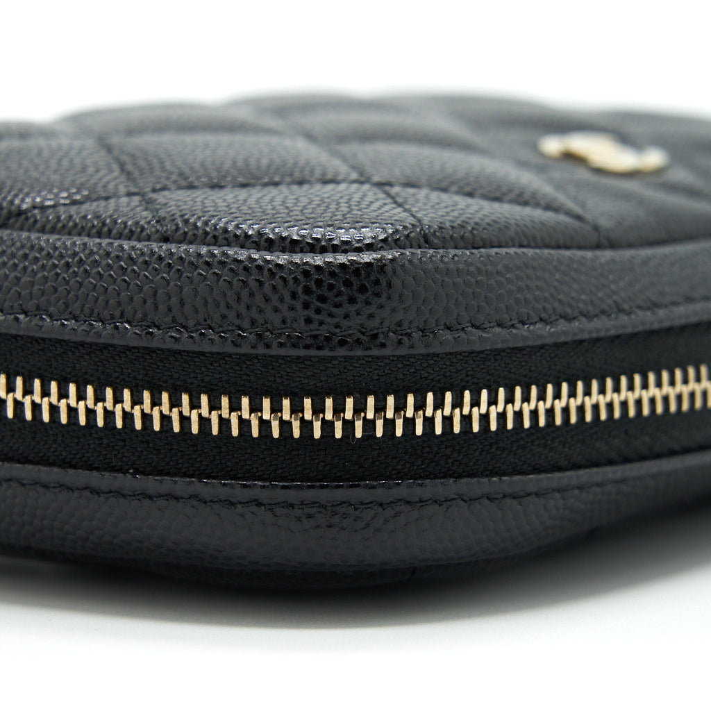 Chanel Small Zipper Vanity Pouch Caviar Black L